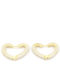 Earrings Hoops Gold Plated Silver with Stones