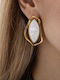 Toi&Moi Earrings Made of Resin with Stones