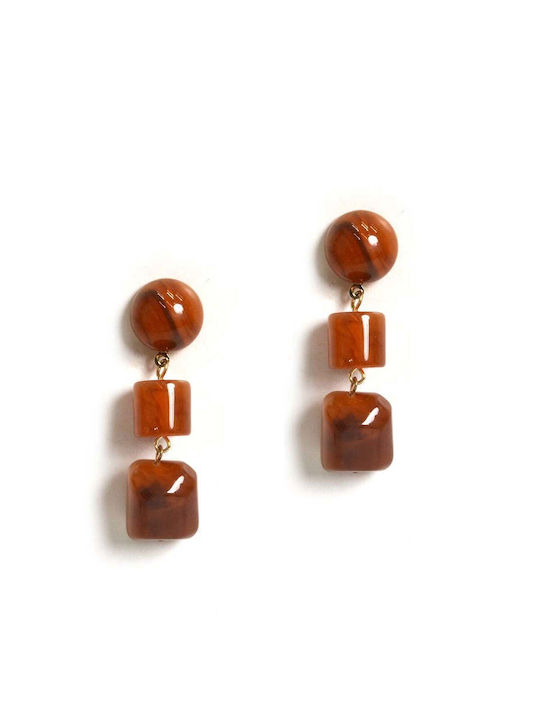 Mat Fashion Brown Dangle Earrings 0043.8218.N-brown