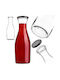 Kadax Kadax Glas Wasser Flasche Mit Schraube Deckel Transparent 1000ml