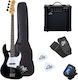 Eb29 Black Pack Set Chitară Bas Electrică Negru