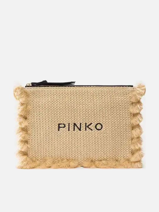 Pinko Flat Γυναικείος Φάκελος Ψάθινος