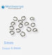 Steel Link 5x0.9mm Silver 100 Pieces
