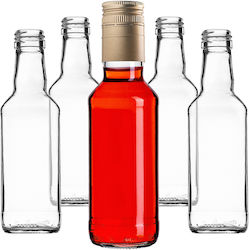 Sticlă 200ml Lungă Capac Auriu 10 Bucăți