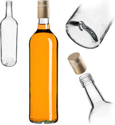 Glass Bottle 1000ml Long Golden Cap 1 Pc