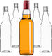 Glass Bottle 500ml Long Red Cap 10 Pcs