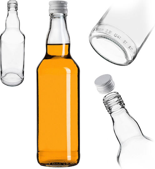 Glasflasche 500ml Weißer Deckel 1 Stück
