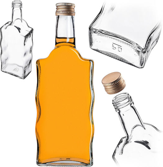 Glass 500ml Liqueur Bottle Gold Cap 1 Pc