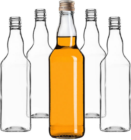 Glass Bottle 500ml Golden Cap 10 Pcs