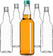 Glass Bottle 500ml Green Cap 10 Pcs