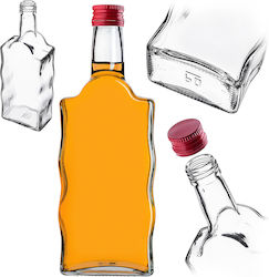 Sticlă Lichior din Sticlă 500ml Capac Roșu 1 Bucată