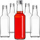 Glass Bottle 200ml Silver Cap 10 Pcs