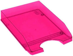 Metron Plastic Office Tray 26x35x6.5cm Fluo Transparent Red
