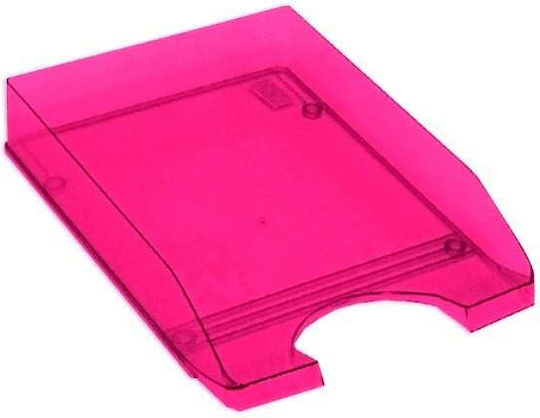 Metron Plastic Office Tray 26x35x6.5cm Fluo Transparent Red