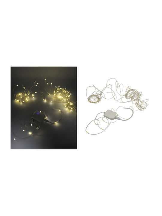 100 Λαμπάκια LED 10μ. Θερμό Λευκό USB σε Σειρά