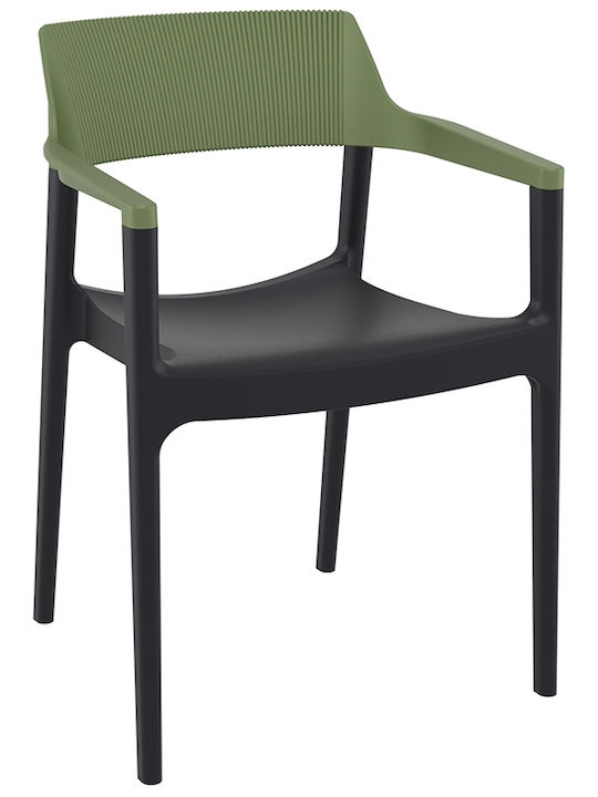 Gartenstühle Polypropylen Tulum Schwarz/Olive G...