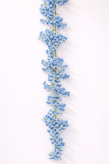 Girlande Gypsophila Blaue Blumen 0x0x180cm Einfarbig Evergreens