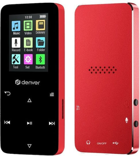 Denver MP4 Player (8GB) με Οθόνη LCD 1.8" Κόκκινο S0470092
