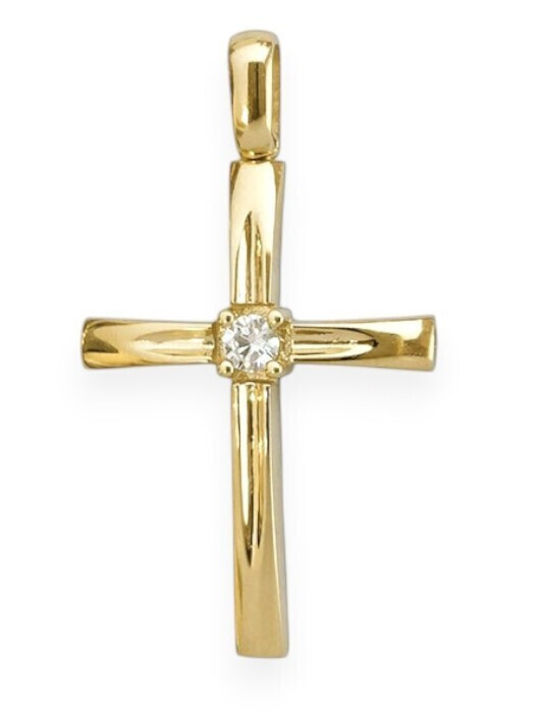 Goldjewels Women's Gold Cross 9K Double Sided Without Chain