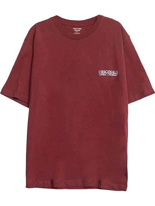 Jack & Jones Мъжка Тениска Бордо Jack & Jones Мъжка Тениска Бордо