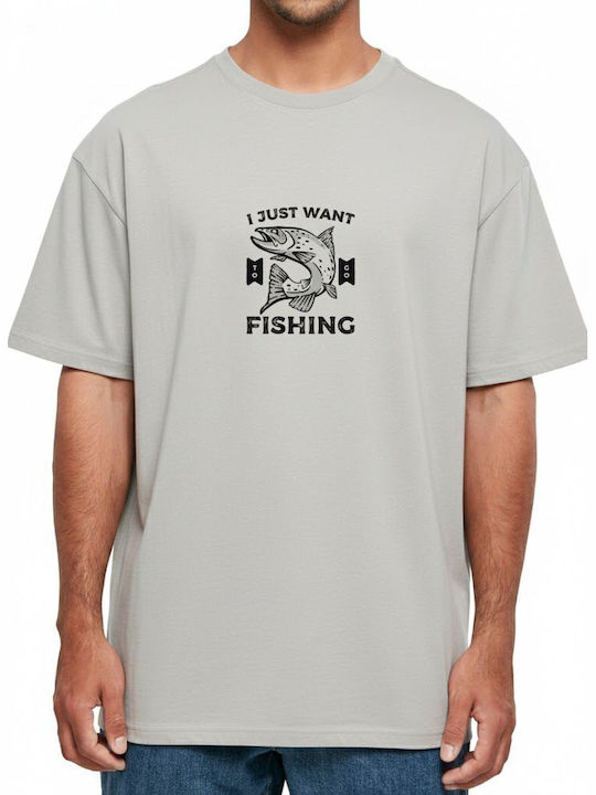 Oversized T-shirt Fishing Desire Graphic Pop Cu...