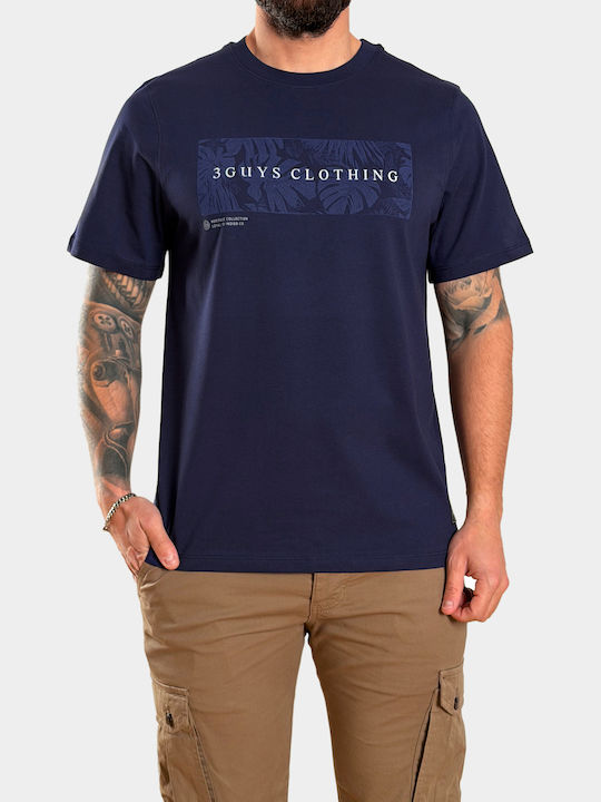 3Guys T-shirt Μπλέ Navy