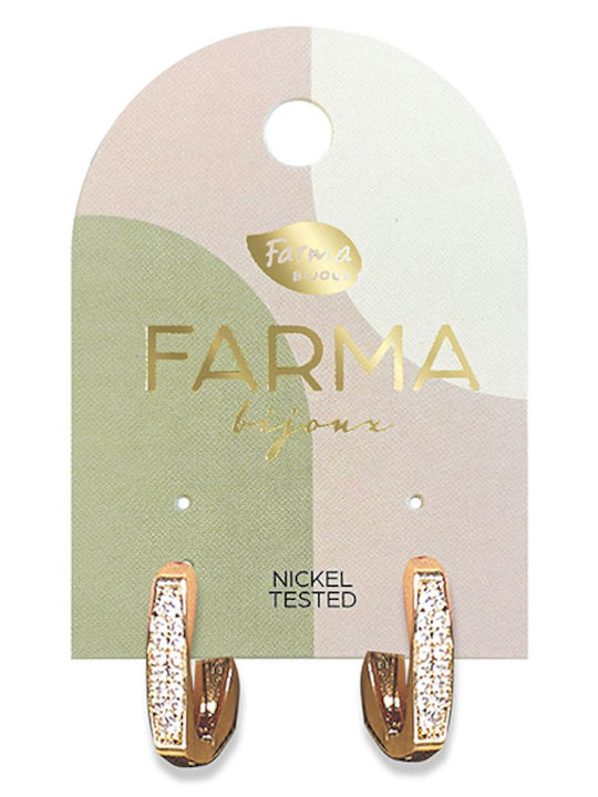 Farma Bijoux Υποαλλεργικά Παιδικά Σκουλαρίκια με Πέτρες