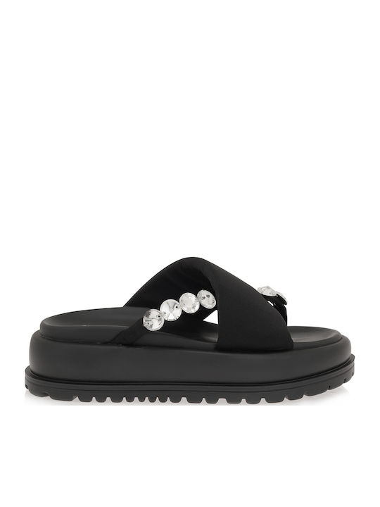 Γυναικεία Σανδάλια Flatforms Μαύρα