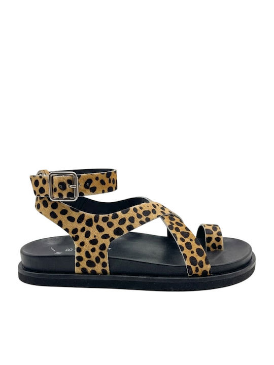 KMB Sandale De Piele Negre