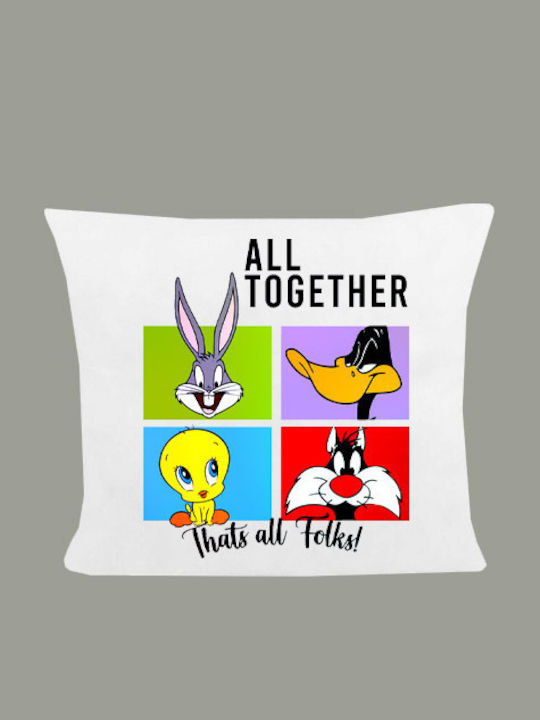 Μαξιλάρι Διάσταση 40x40cm Looney Tunes Λευκό