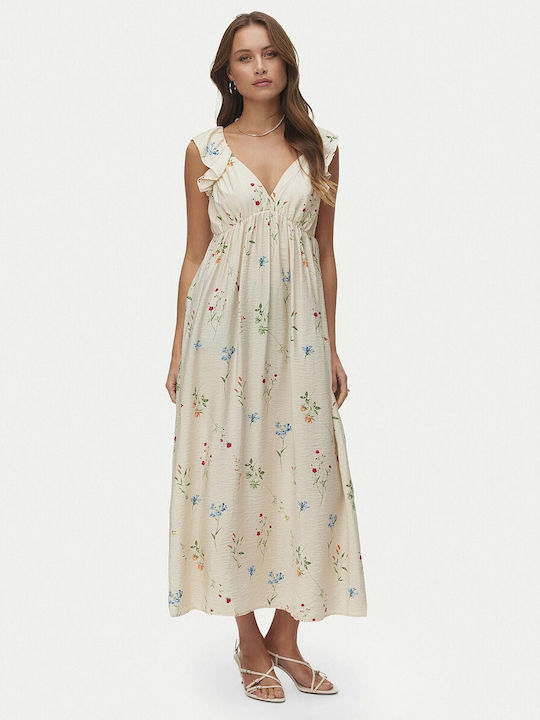 Josie Καλοκαιρινό Maxi Φόρεμα Μπεζ/floral