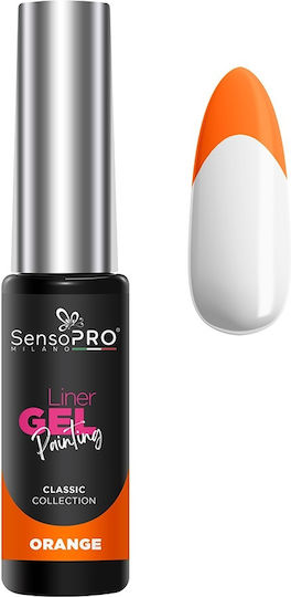 Sensopro Milano Classic UV Гел За Изкуство На Ноктите Лайнер Оранжев 8мл