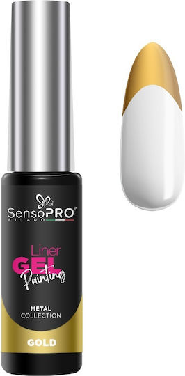 Sensopro Milano Metal UV Nail Art Gel Liner Auriu 8ml