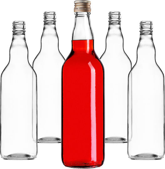 Glass Bottle 700ml Golden Cap 10 Pcs