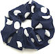 Haargummi Scrunchy Pouá Mit Großem Blau Marineblau