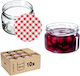 Kadax Borcan Sticlă Cu Capac 250ml 10buc