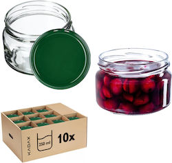 Kadax Borcan Sticlă Cu Capac 250ml (10 Buc)