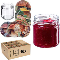 Kadax Glass Jar with Lid 200ml (10pcs)