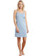 Caress Summer Cotton Women's Light Blue Nightgown