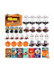 Halloween Keychain Set 46 Pieces 6 Types Pop It Keychains