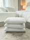 Stewehome Set of 3 Bed Pillows Avocado Visco Cotton Made With Neck Support and Zipper Green 50x70cm