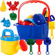 Set De Nisip 10 Accesorii Albastre
