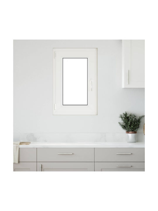 vidaXL Hinged PVC Window W50xH75cm
