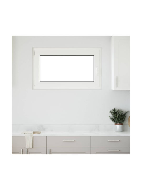 vidaXL Hinged PVC Window Risor P100xH70cm