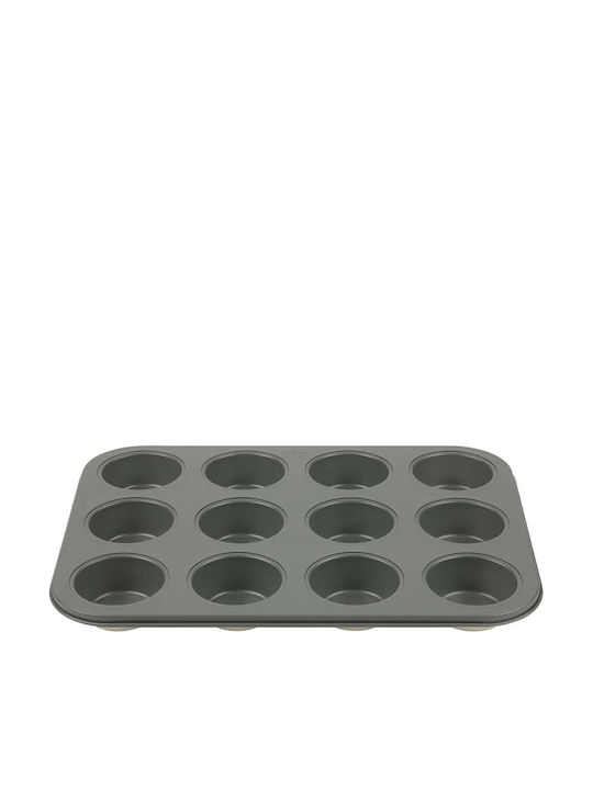 Pal Bakeware Tin for Cupcakes/Muffins Stainless Steel 12 Sockets