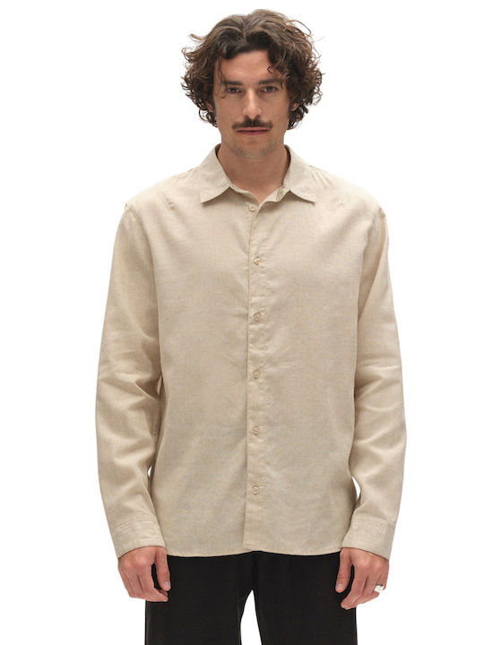 Gabba Langärmeliges Herrenhemd Beige