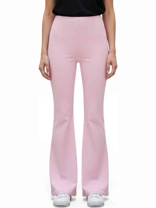 Benissimo Women's High Rise Crepe Flared Trouse...
