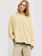 Long Sleeve Women's Linen Shirt Yellow