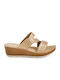 Inblu Anatomic Women's Platforms Strass Slip-On Sand Color
