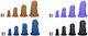 Huge Silicone Replica Textured Surface Praying Dick Textured Platinum Silicone X-Large Dildo 43 Cm Purple